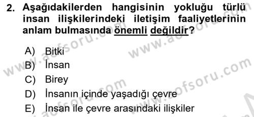 Halkla İlişkiler Ve İletişim Dersi Ara Sınavı Deneme Sınav Soruları 2. Soru