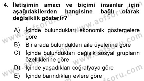 Halkla İlişkiler Ve İletişim Dersi Ara Sınavı Deneme Sınav Soruları 4. Soru