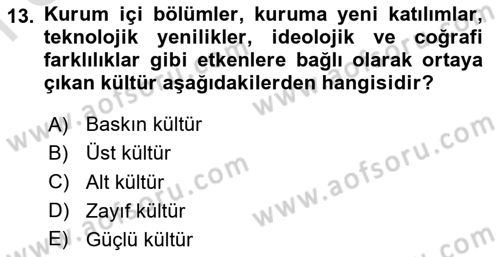 Halkla İlişkiler Ve İletişim Dersi 2024 - 2025 Yılı (Final) Dönem Sonu Sınav Soruları 13. Soru