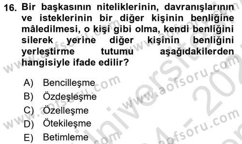 Halkla İlişkiler Ve İletişim Dersi 2024 - 2025 Yılı (Final) Dönem Sonu Sınav Soruları 16. Soru