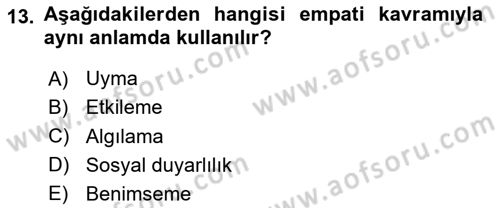 Halkla İlişkiler Ve İletişim Dersi 2024 - 2025 Yılı Yaz Okulu Sınav Soruları 13. Soru