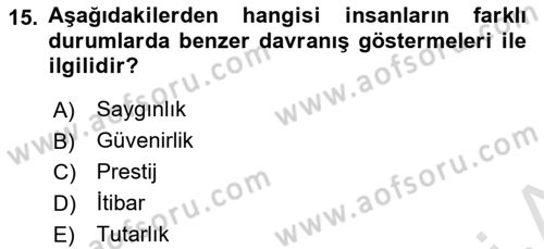 Halkla İlişkiler Ve İletişim Dersi 2024 - 2025 Yılı Yaz Okulu Sınav Soruları 15. Soru