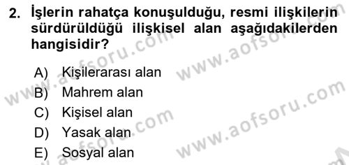 Halkla İlişkiler Ve İletişim Dersi 2024 - 2025 Yılı Yaz Okulu Sınav Soruları 2. Soru