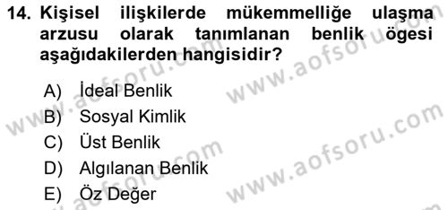 Halkla İlişkiler Ve İletişim Dersi 2025 - 2026 Yılı (Vize) Ara Sınav Soruları 14. Soru