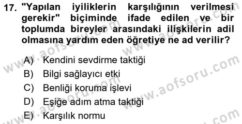 Halkla İlişkiler Ve İletişim Dersi 2025 - 2026 Yılı (Vize) Ara Sınav Soruları 17. Soru