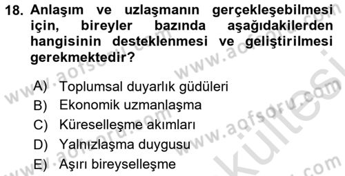 Halkla İlişkiler Ve İletişim Dersi 2025 - 2026 Yılı (Vize) Ara Sınav Soruları 18. Soru