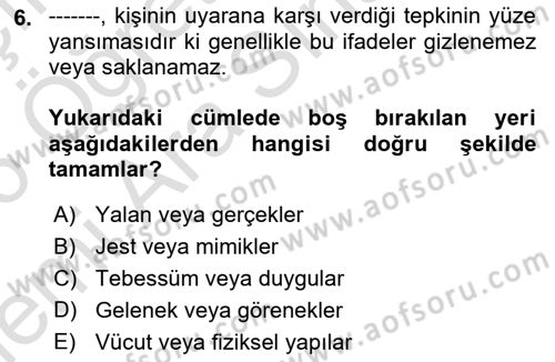 Halkla İlişkiler Ve İletişim Dersi 2025 - 2026 Yılı (Vize) Ara Sınav Soruları 6. Soru