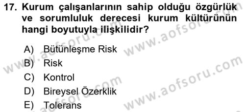 Halkla İlişkiler Ve İletişim Dersi 2025 - 2026 Yılı (Final) Dönem Sonu Sınav Soruları 17. Soru