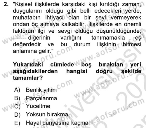 Halkla İlişkiler Ve İletişim Dersi 2025 - 2026 Yılı (Final) Dönem Sonu Sınav Soruları 2. Soru