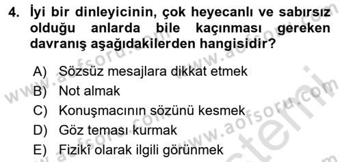 Halkla İlişkiler Ve İletişim Dersi 2025 - 2026 Yılı (Final) Dönem Sonu Sınav Soruları 4. Soru
