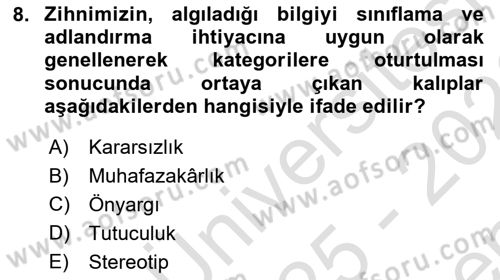 Halkla İlişkiler Ve İletişim Dersi 2025 - 2026 Yılı (Final) Dönem Sonu Sınav Soruları 8. Soru