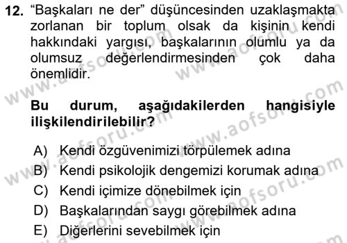 Halkla İlişkiler Ve İletişim Dersi 2025 - 2026 Yılı Yaz Okulu Sınav Soruları 12. Soru