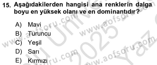 Halkla İlişkiler Ve İletişim Dersi 2025 - 2026 Yılı Yaz Okulu Sınav Soruları 15. Soru