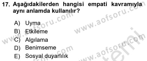 Halkla İlişkiler Ve İletişim Dersi 2025 - 2026 Yılı Yaz Okulu Sınav Soruları 17. Soru