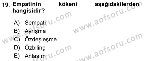 Halkla İlişkiler Ve İletişim Dersi 2025 - 2026 Yılı Yaz Okulu Sınav Soruları 19. Soru