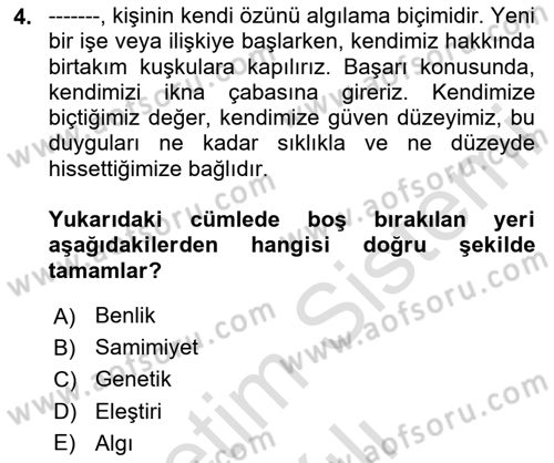 Halkla İlişkiler Ve İletişim Dersi 2025 - 2026 Yılı Yaz Okulu Sınav Soruları 4. Soru