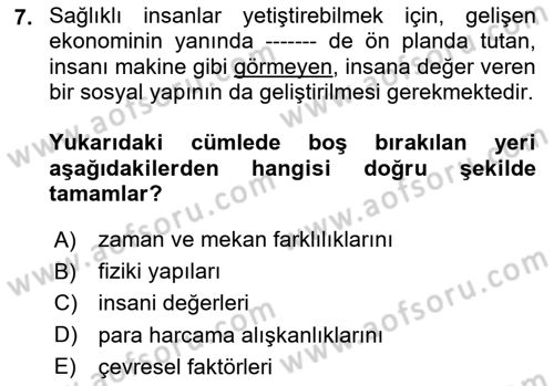 Halkla İlişkiler Ve İletişim Dersi 2025 - 2026 Yılı Yaz Okulu Sınav Soruları 7. Soru