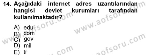 Etkili İletişim Teknikleri Dersi 2012 - 2013 Yılı (Vize) Ara Sınav Soruları 14. Soru