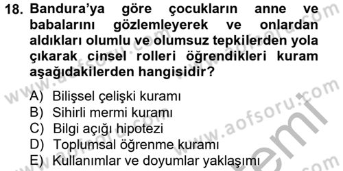 Etkili İletişim Teknikleri Dersi 2012 - 2013 Yılı (Vize) Ara Sınav Soruları 18. Soru
