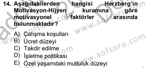 Etkili İletişim Teknikleri Dersi 2012 - 2013 Yılı (Final) Dönem Sonu Sınav Soruları 14. Soru
