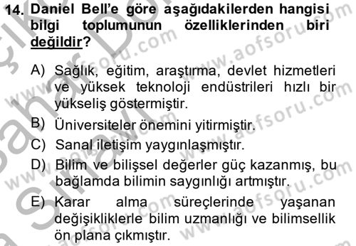 Etkili İletişim Teknikleri Dersi 2013 - 2014 Yılı (Vize) Ara Sınavı 14. Soru