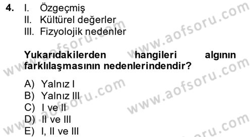 Etkili İletişim Teknikleri Dersi 2013 - 2014 Yılı (Vize) Ara Sınav Soruları 4. Soru