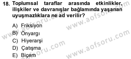 Etkili İletişim Teknikleri Dersi 2014 - 2015 Yılı (Vize) Ara Sınav Soruları 18. Soru