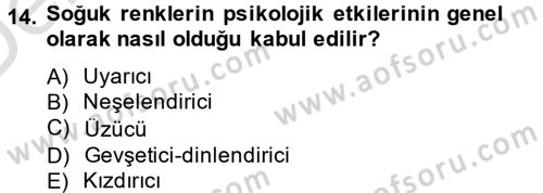 Etkili İletişim Teknikleri Dersi 2014 - 2015 Yılı Tek Ders Sınavı 14. Soru