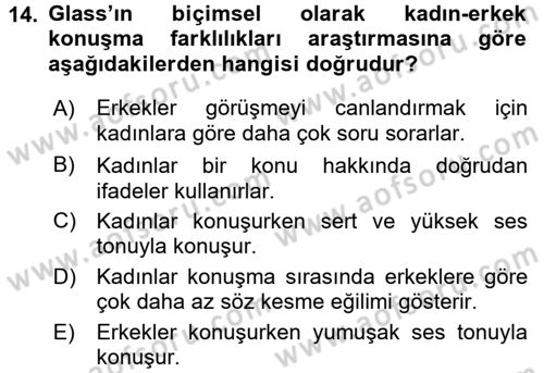 Etkili İletişim Teknikleri Dersi 2015 - 2016 Yılı (Vize) Ara Sınav Soruları 14. Soru