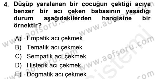 Etkili İletişim Teknikleri Dersi 2015 - 2016 Yılı (Vize) Ara Sınav Soruları 4. Soru