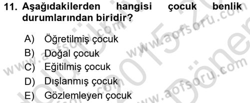 Etkili İletişim Teknikleri Dersi 2015 - 2016 Yılı (Final) Dönem Sonu Sınav Soruları 11. Soru