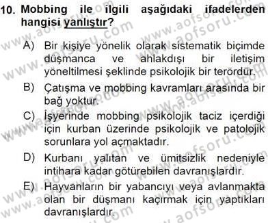 Etkili İletişim Teknikleri Dersi 2015 - 2016 Yılı Tek Ders Sınav Soruları 10. Soru