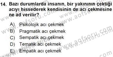 Etkili İletişim Teknikleri Dersi 2015 - 2016 Yılı Tek Ders Sınav Soruları 14. Soru