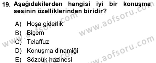 Etkili İletişim Teknikleri Dersi 2017 - 2018 Yılı 3 Ders Sınav Soruları 19. Soru