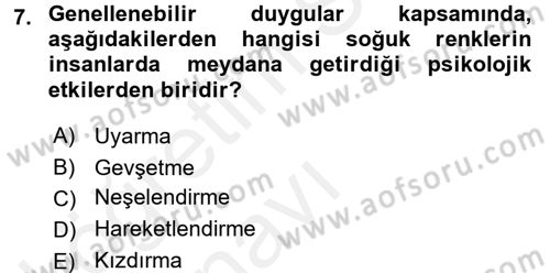 Etkili İletişim Teknikleri Dersi 2017 - 2018 Yılı 3 Ders Sınav Soruları 7. Soru