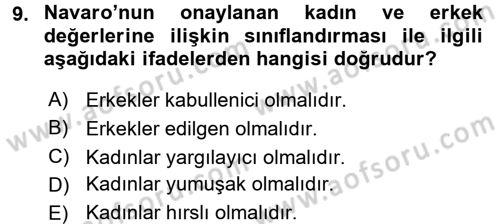 Etkili İletişim Teknikleri Dersi 2017 - 2018 Yılı 3 Ders Sınav Soruları 9. Soru