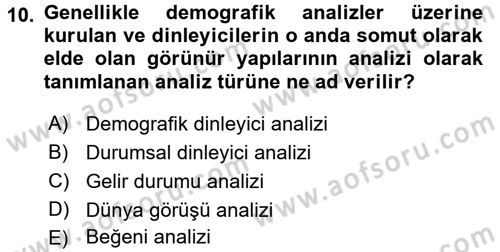 Etkili İletişim Teknikleri Dersi 2017 - 2018 Yılı (Final) Dönem Sonu Sınav Soruları 10. Soru