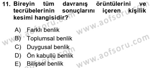 Etkili İletişim Teknikleri Dersi 2018 - 2019 Yılı 3 Ders Sınav Soruları 11. Soru