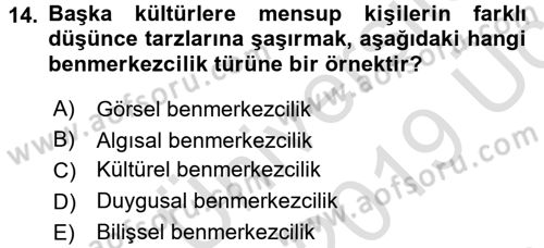 Etkili İletişim Teknikleri Dersi 2018 - 2019 Yılı 3 Ders Sınav Soruları 14. Soru