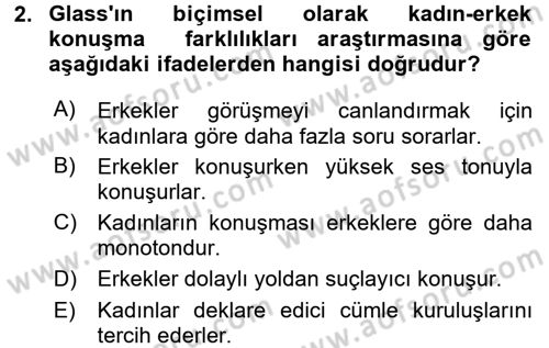 Etkili İletişim Teknikleri Dersi 2018 - 2019 Yılı 3 Ders Sınav Soruları 2. Soru