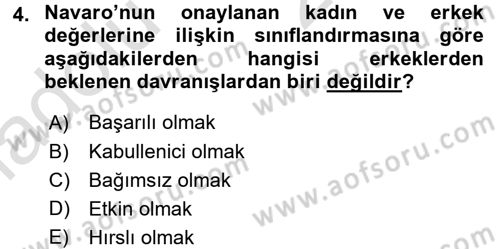 Etkili İletişim Teknikleri Dersi 2018 - 2019 Yılı 3 Ders Sınav Soruları 4. Soru
