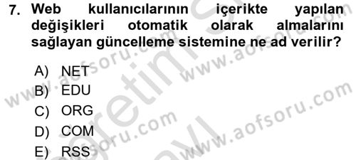 Etkili İletişim Teknikleri Dersi 2018 - 2019 Yılı 3 Ders Sınav Soruları 7. Soru