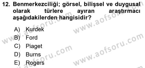 Etkili İletişim Teknikleri Dersi 2020 - 2021 Yılı Yaz Okulu Sınav Soruları 12. Soru