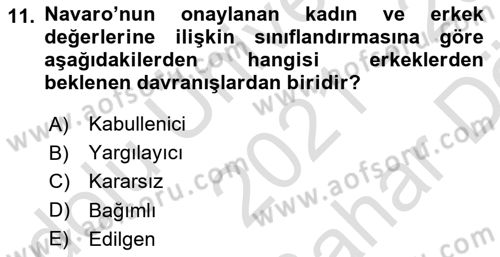 Etkili İletişim Teknikleri Dersi 2021 - 2022 Yılı (Vize) Ara Sınav Soruları 11. Soru