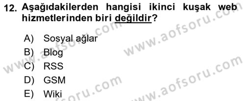 Etkili İletişim Teknikleri Dersi 2021 - 2022 Yılı (Vize) Ara Sınav Soruları 12. Soru