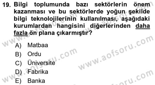 Etkili İletişim Teknikleri Dersi 2021 - 2022 Yılı (Vize) Ara Sınav Soruları 19. Soru