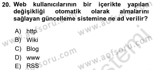 Etkili İletişim Teknikleri Dersi 2021 - 2022 Yılı (Vize) Ara Sınav Soruları 20. Soru