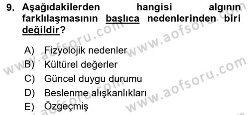 Etkili İletişim Teknikleri Dersi 2021 - 2022 Yılı (Vize) Ara Sınav Soruları 9. Soru