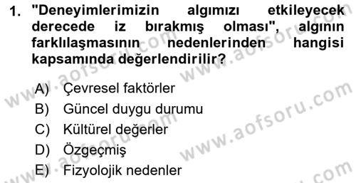 Etkili İletişim Teknikleri Dersi 2021 - 2022 Yılı (Final) Dönem Sonu Sınav Soruları 1. Soru