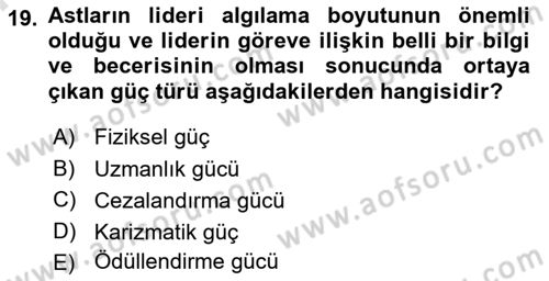 Etkili İletişim Teknikleri Dersi 2021 - 2022 Yılı (Final) Dönem Sonu Sınav Soruları 19. Soru